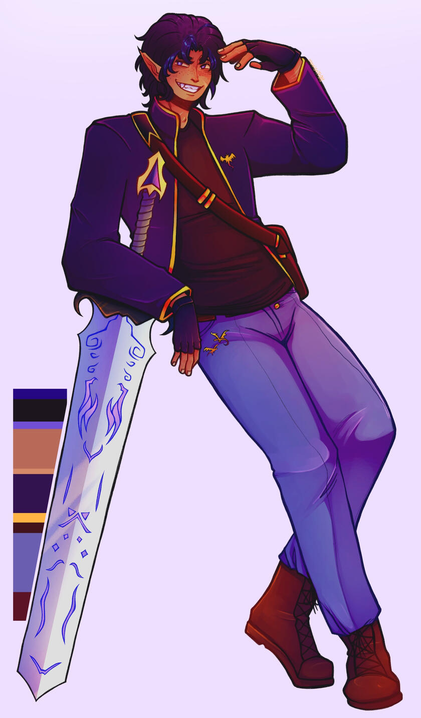 Full body commission requested by @queenbread in Tumblr